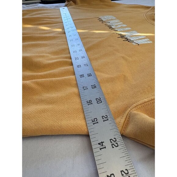 NWT Old Navy Women's Christian Graphic Sweatshirt S Mustard Yellow He Has A Plan - Picture 9 of 10